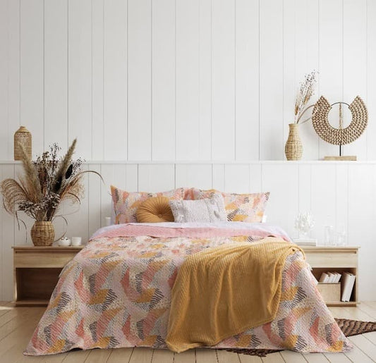 Quilt 1.5 Plazas Microfibra Estampado Cayey