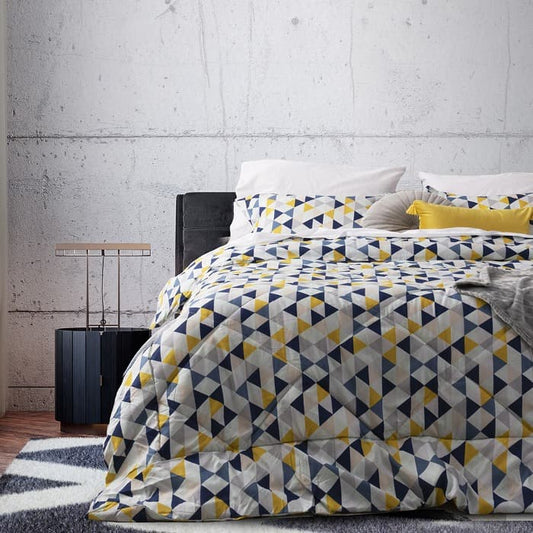 Plumón Microfibra Estampado 2 P Triángulos | Mashini