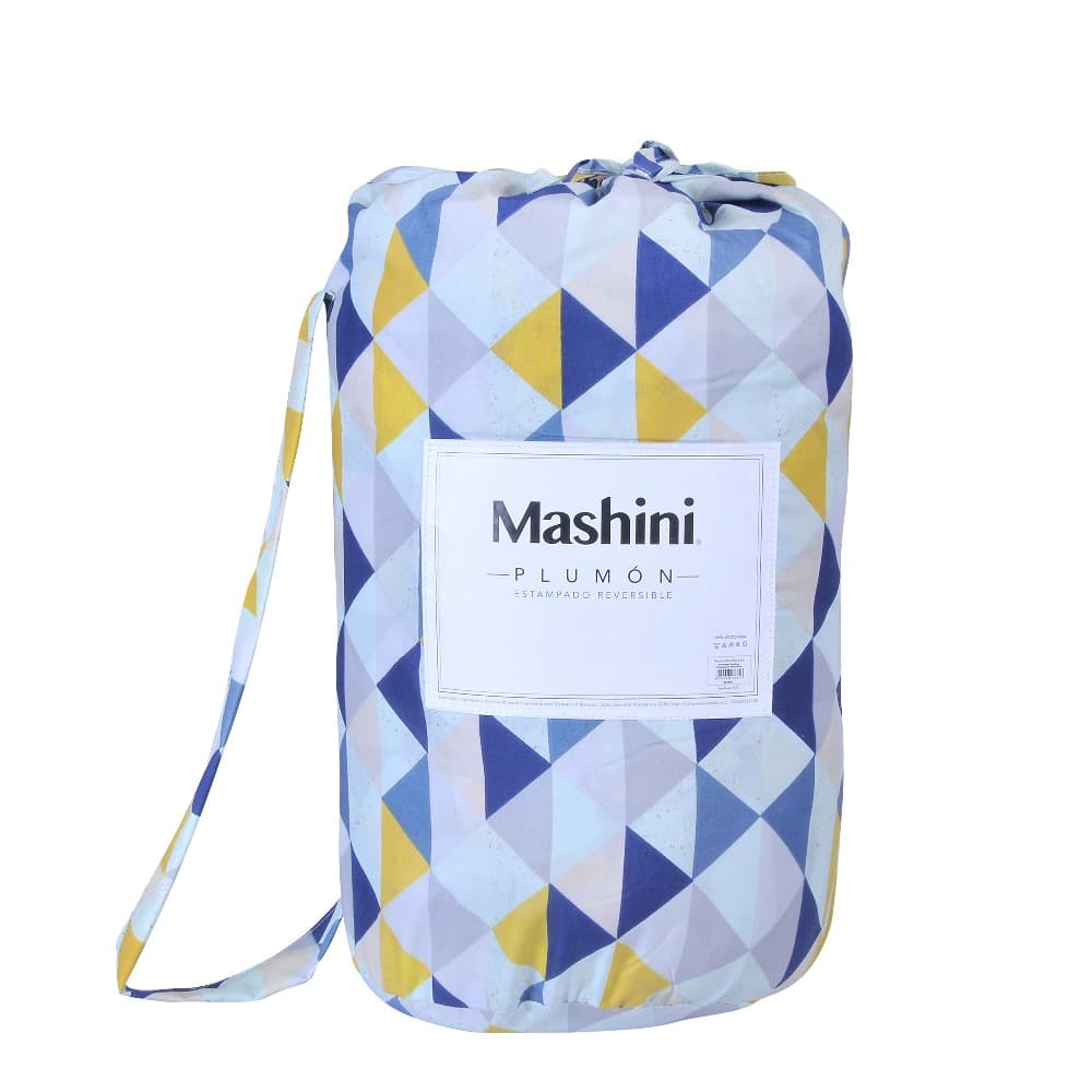 Plumón Microfibra Estampado 2 P Triángulos | Mashini