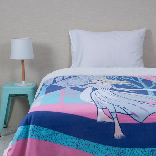 Frazada Polar Sherpa 150x200 Frozen Elsa | Mashini