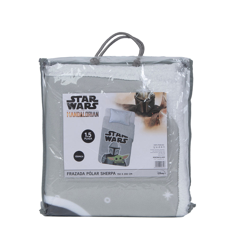 Frazada Polar Sherpa 150x200 Star Wars Mandalorian | Mashini