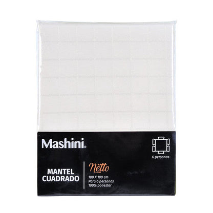 empaque del Mantel Netto 180x180 cms Beige | Mashini