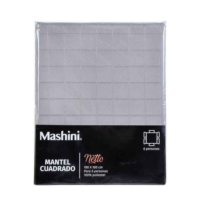 empaque del Mantel Netto 180x180 cms Gris | Mashini