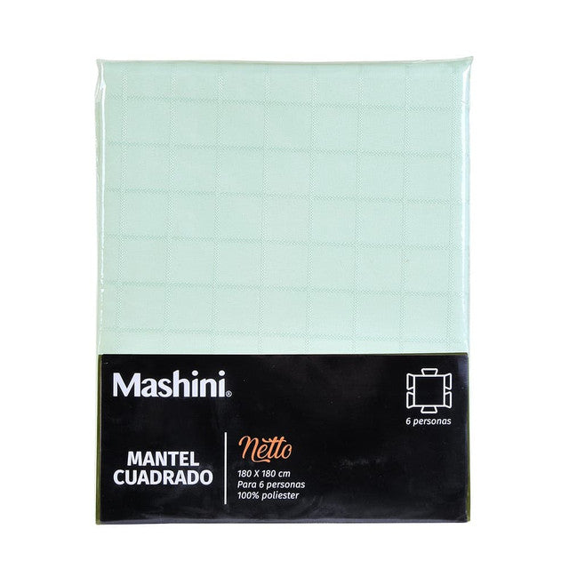 empaque del Mantel Netto 180x180 cms Verde | Mashini