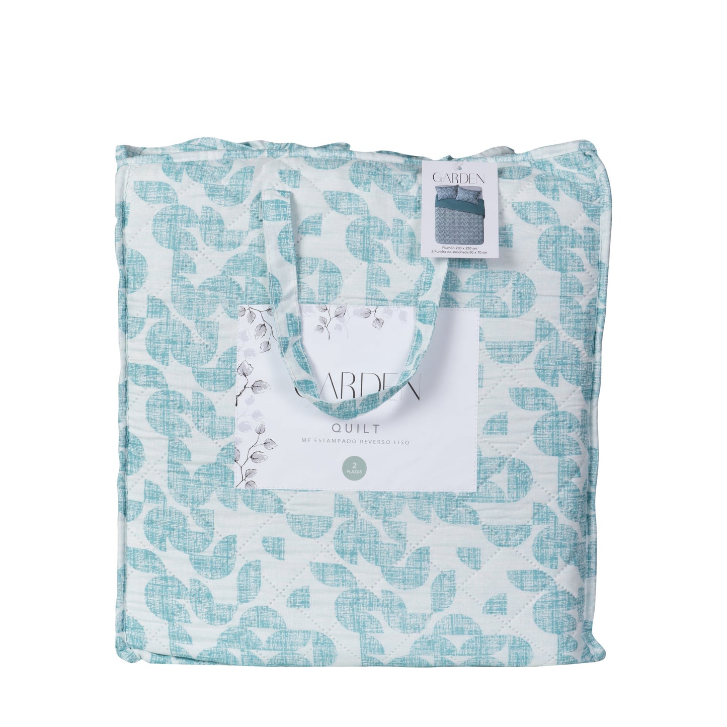 Quilt 1.5 Plazas Portugal Estampado Abstracto