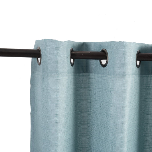 Set Cortina Rústica 8 Piezas Argolla Turquesa