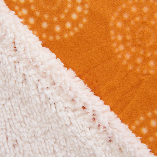 Frazada 2 Plazas Polar Sherpa Estampado Rosa