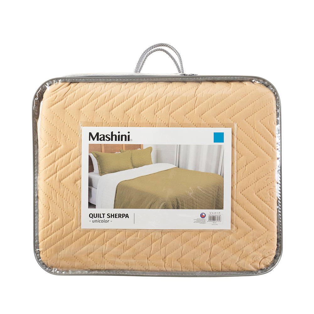 Quilt 2 Plazas Sherpa Amarillo
