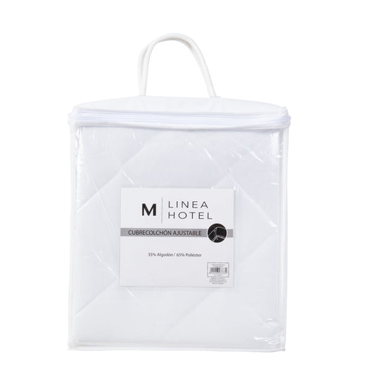 Cubrecolchón 1.5 Plazas Ajustable Línea Hotel Blanco