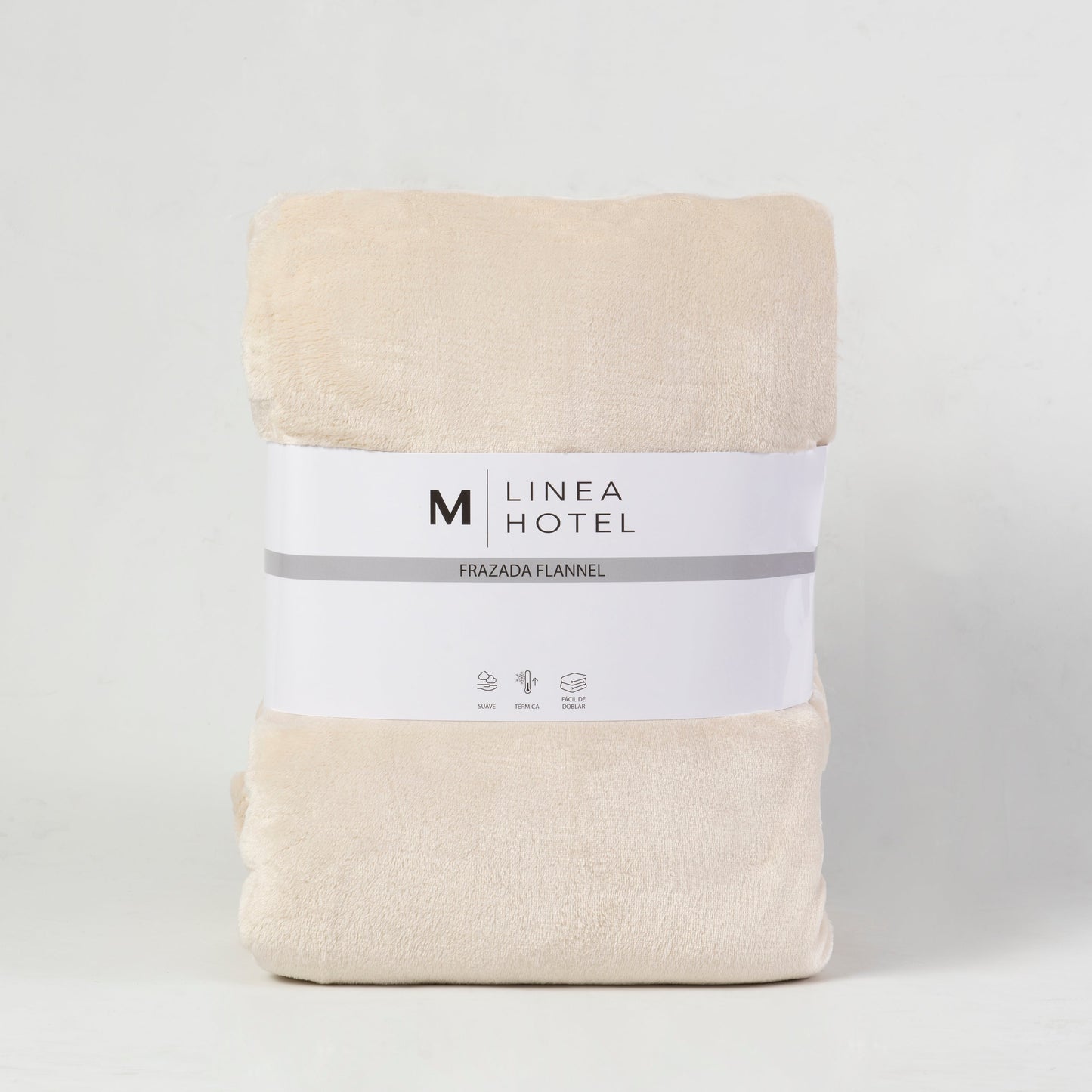 Frazada 1 Plaza Flannel Linea Hotel Crudo