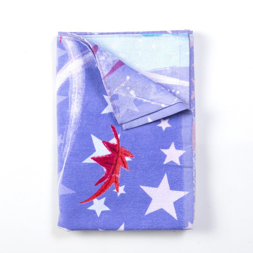 Toalla Playa Algodón 70x140 cms Frozen Hojas