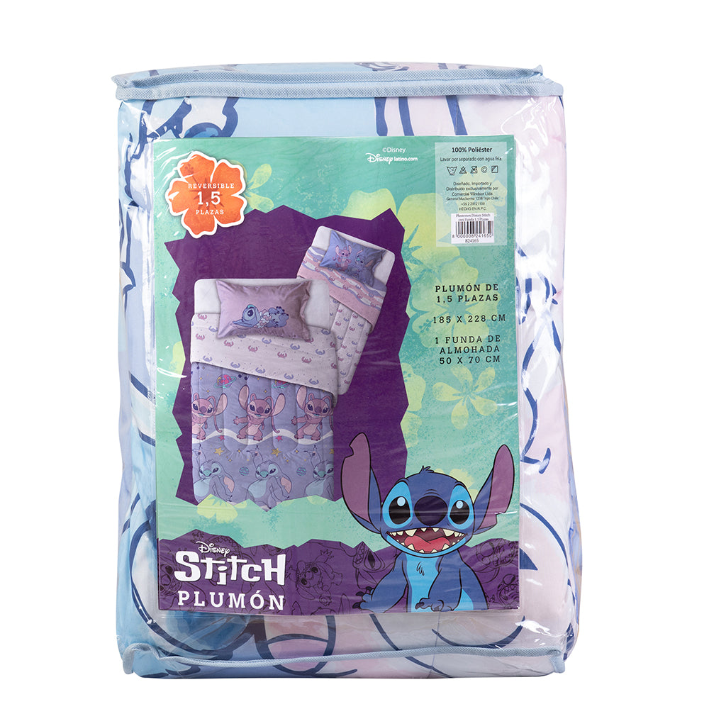 Plumón 1.5 Plazas Microfibra Stitch Galaxy