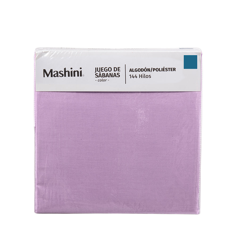 Sábana 2 Plazas 144 Hilos Colores Lisos Malva
