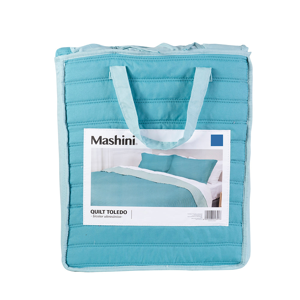 Quilt 2 Plazas Toledo Calypso - Celeste