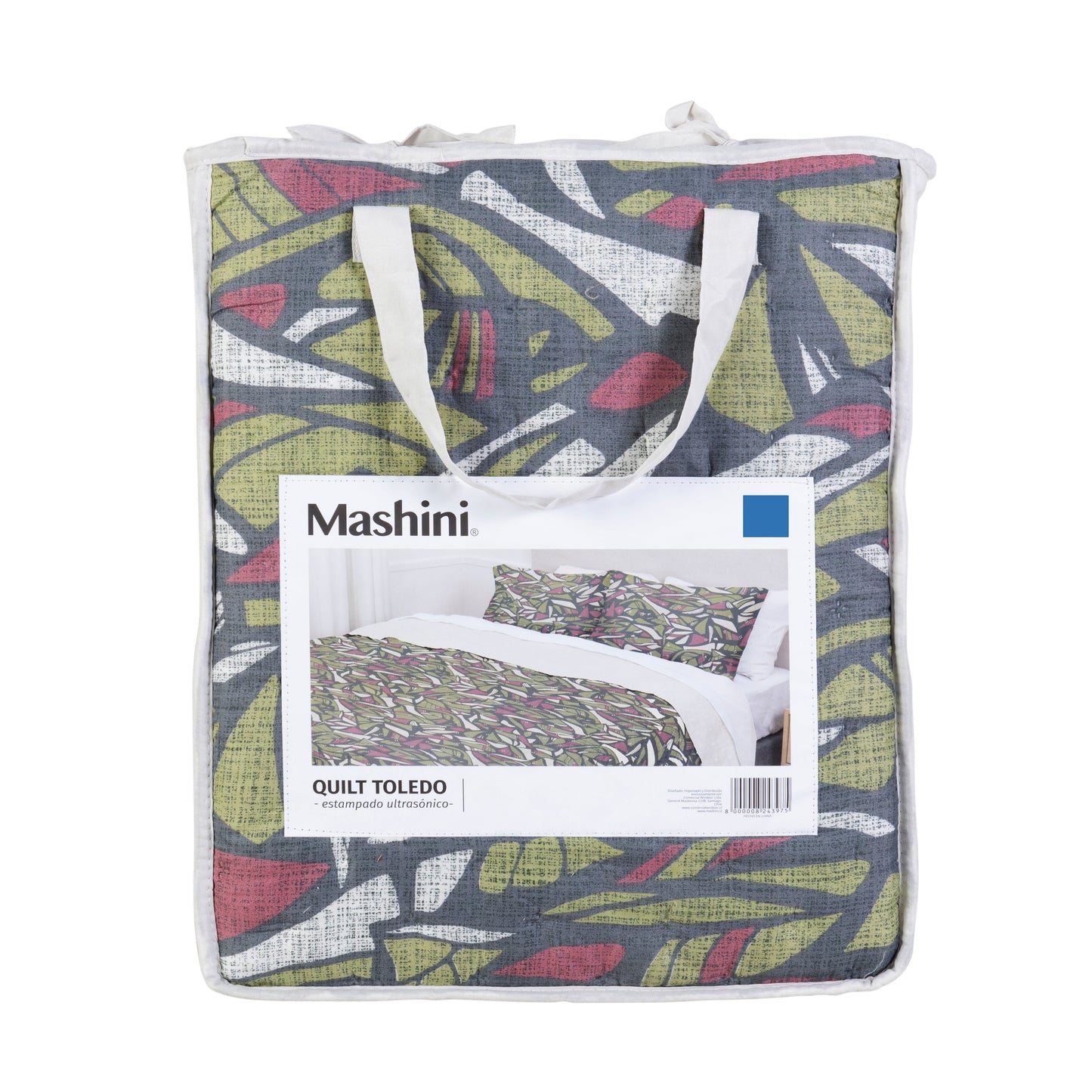 Quilt 1.5 Plazas Toledo Estampado Stone