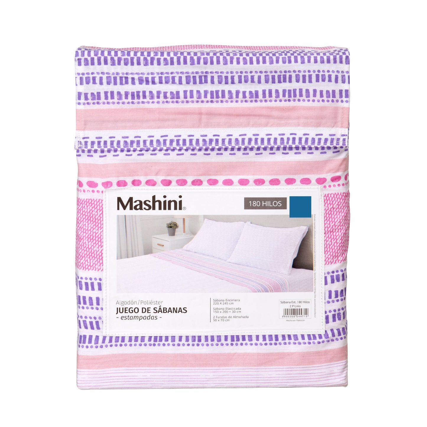 Sábana 2 Plazas 180 Hilos Estampado Lirio