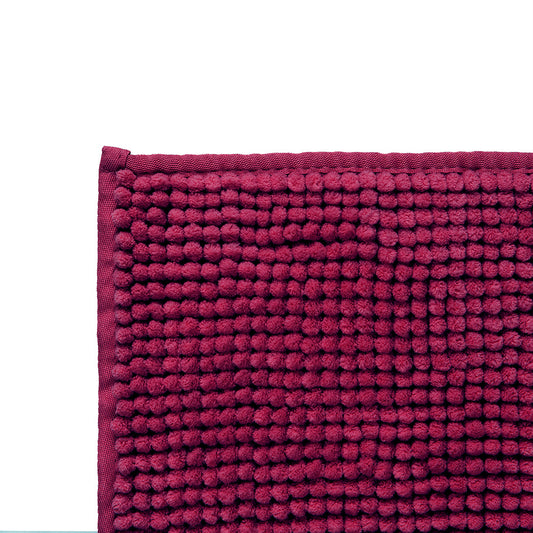 Piso de Baño Shaggy Burdeo