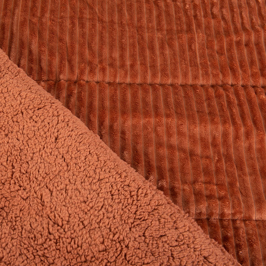 Plumón 2 Plazas Corduroy Coral Sherpa Café