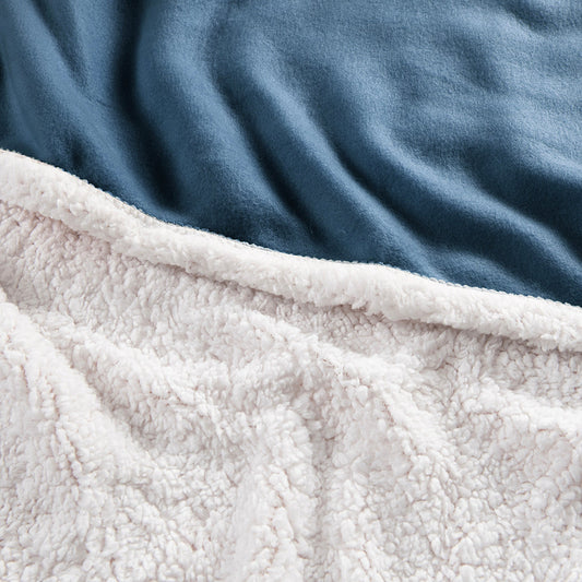 Manta Polar Sherpa 127x152 cms Azul