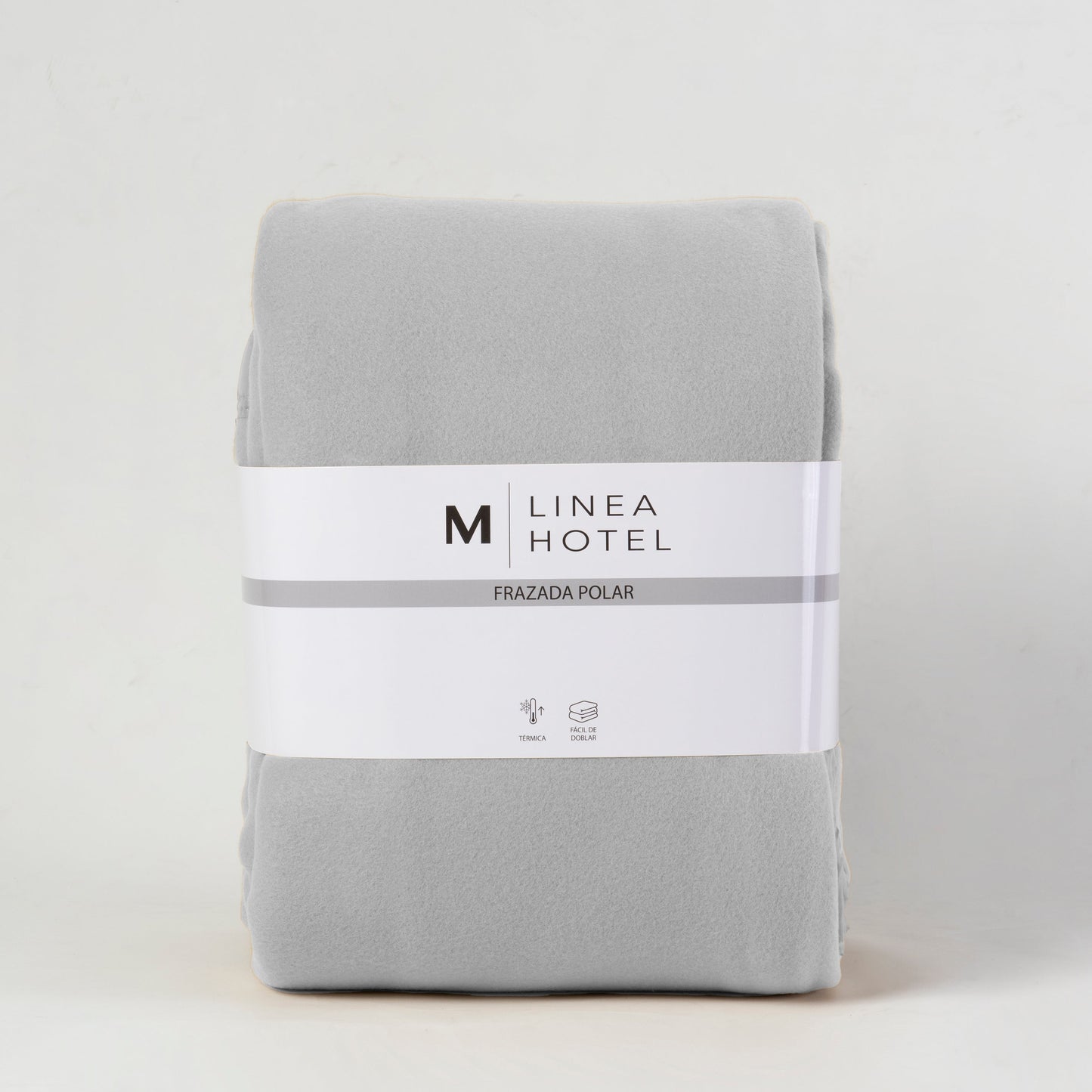 Frazada King Polar Borde Satin Linea Hotel Gris