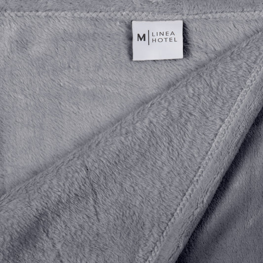 Frazada 1.5 Plazas Flannel Linea Hotel Gris