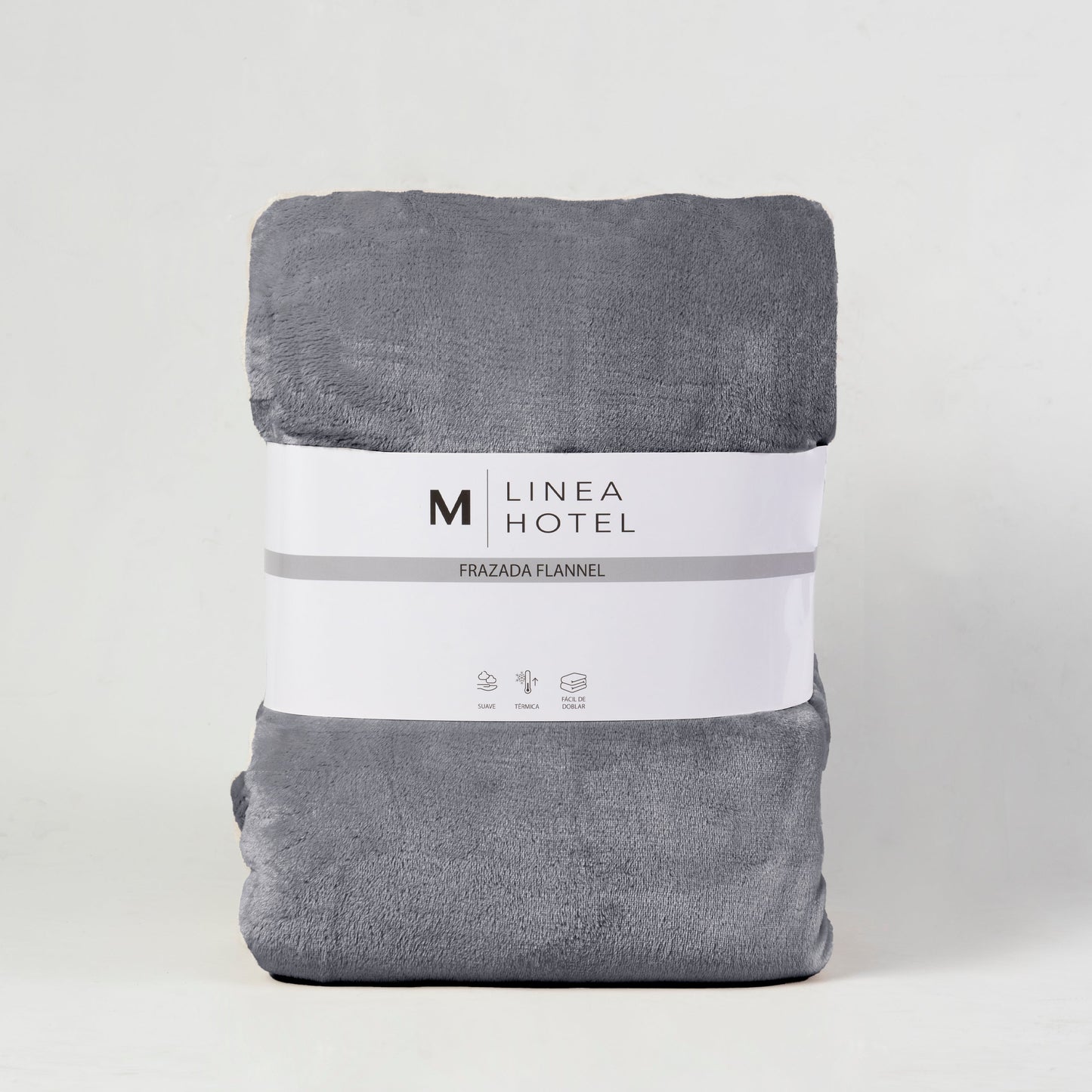Frazada King Flannel Linea Hotel Gris