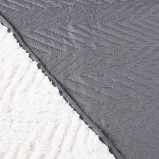 Quilt 2 Plazas Sherpa Marengo