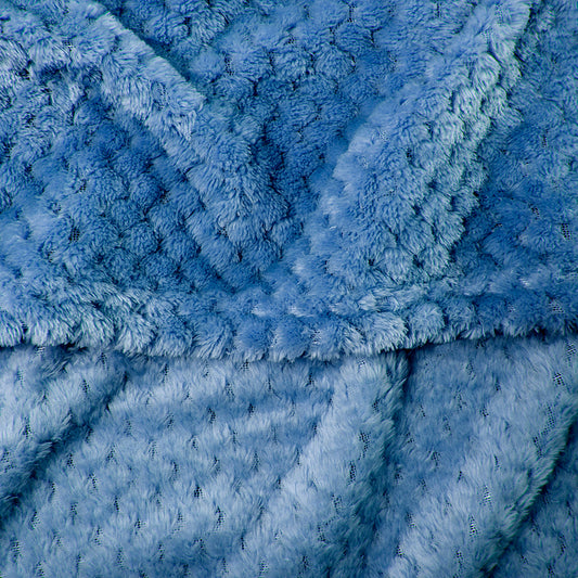 Frazada 2 Plazas PopCorn Azul