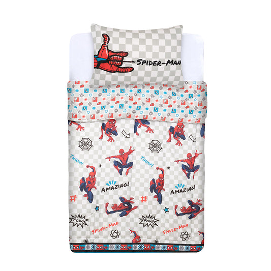 Plumón 1.5 Plazas Spiderman Letras