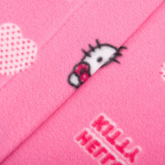 Sábana 1.5 Plazas Polar Estampado Sanrio Hello Kitty Mensaje
