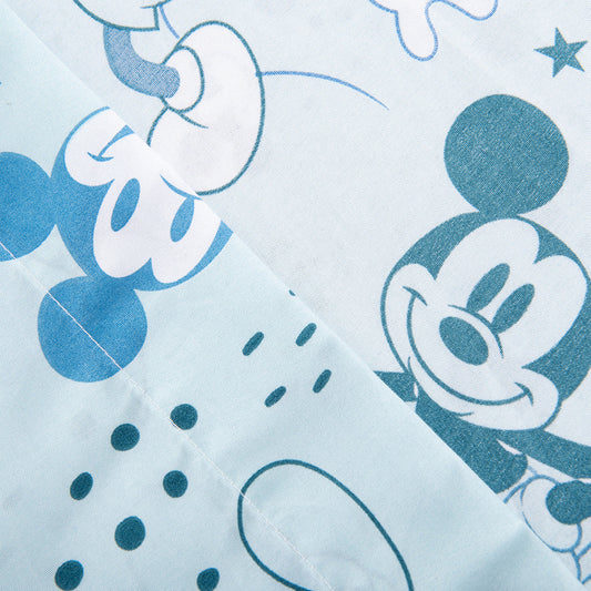 Sábana 1.5 Plazas Microfibra Mickey Celeste