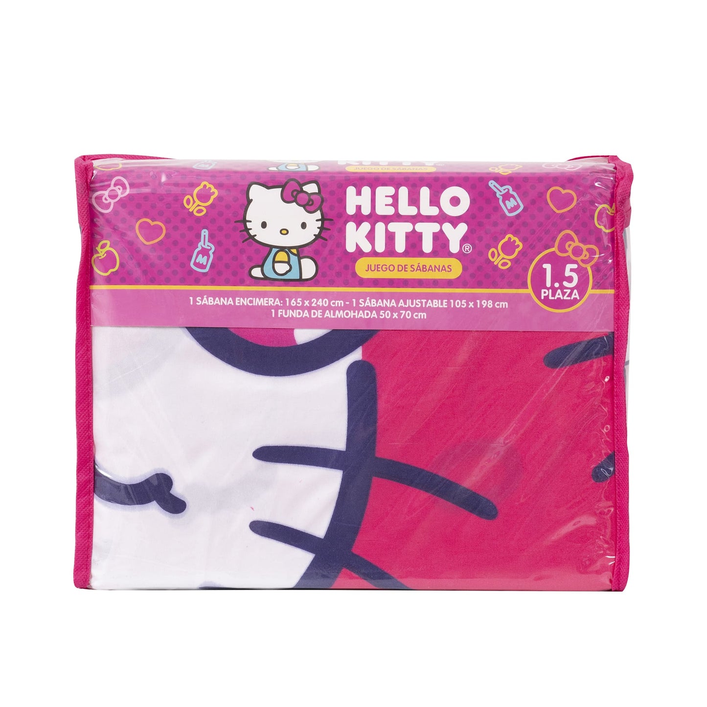 Sábana 1.5 Plazas Microfibra Hello Kitty Sparkle