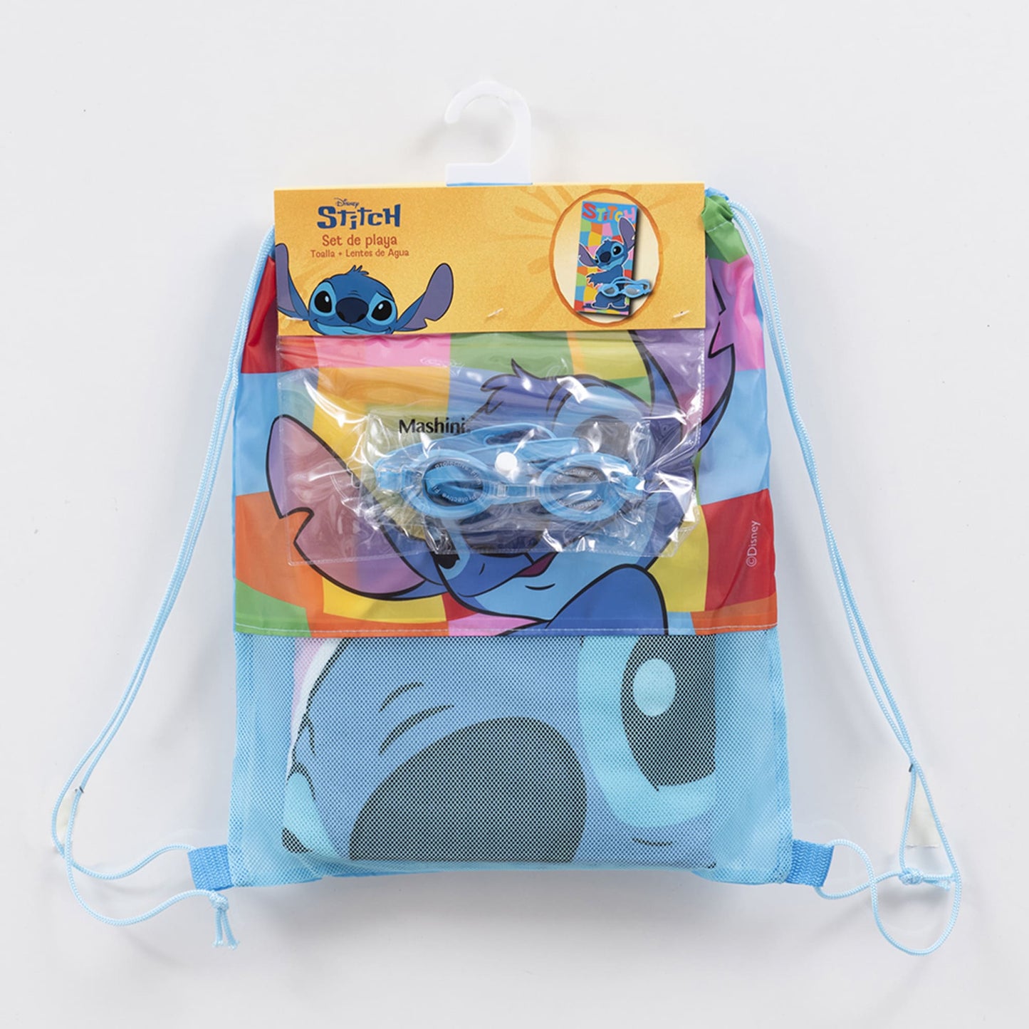 Set Toalla, Lentes de Agua y Bolso Stitch Groo