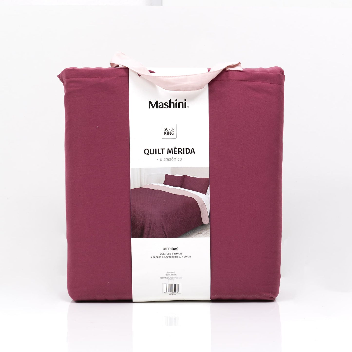Quilt Super King Merida Morado - Rosa