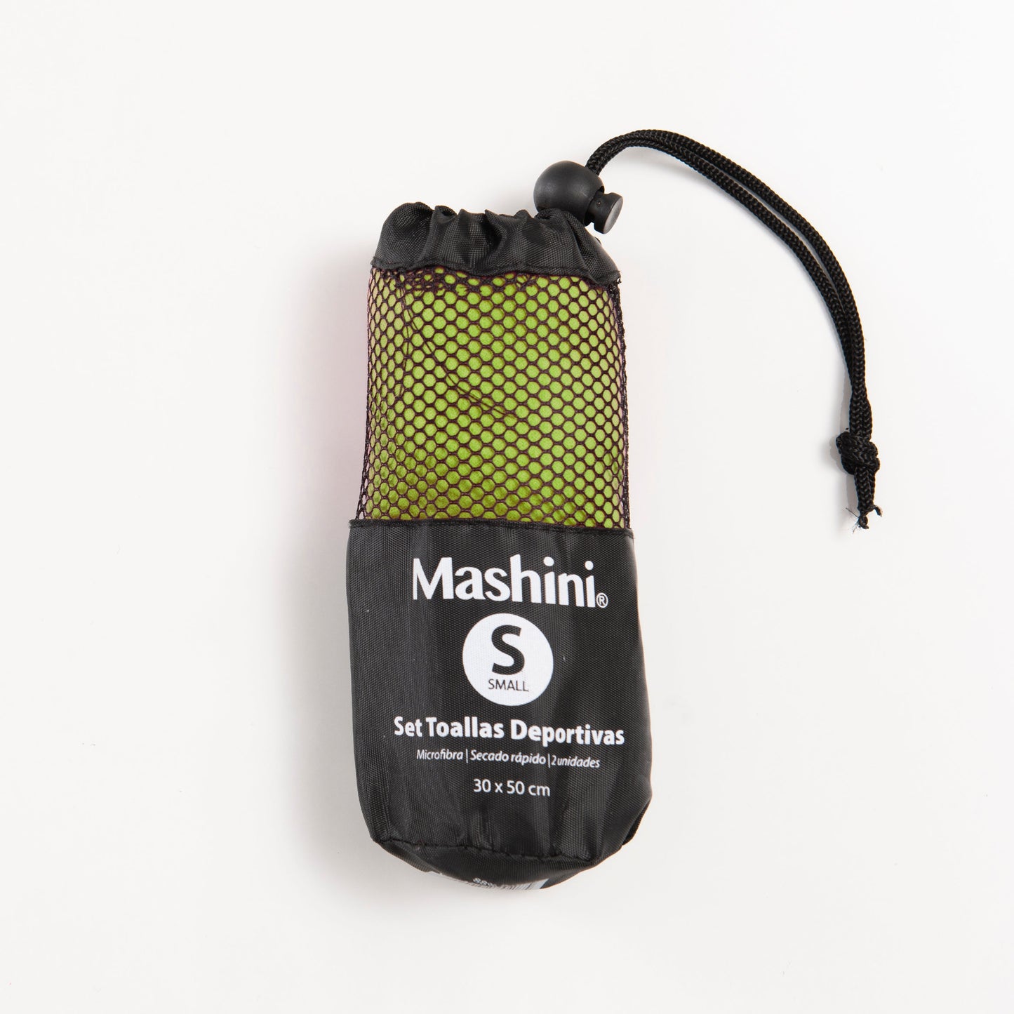 Set 2 Toallas Deportivas Microfibra 30x50 cm Verde