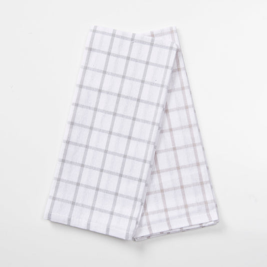 Set 2 Paños de Cocina Rectangular 40x60 cm Gris