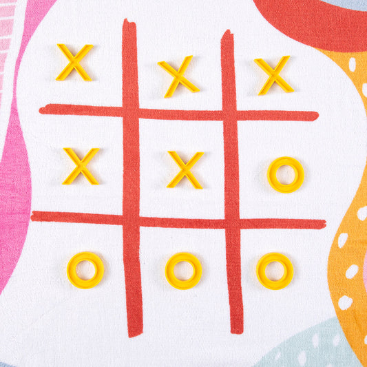 Toalla Playa Juego Gato 70x150 cm Rosado