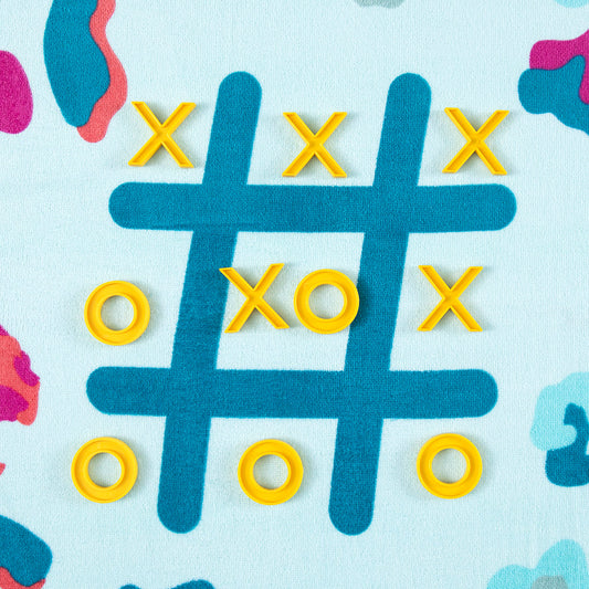 Toalla Playa Juego Gato 70x150 cm Celeste