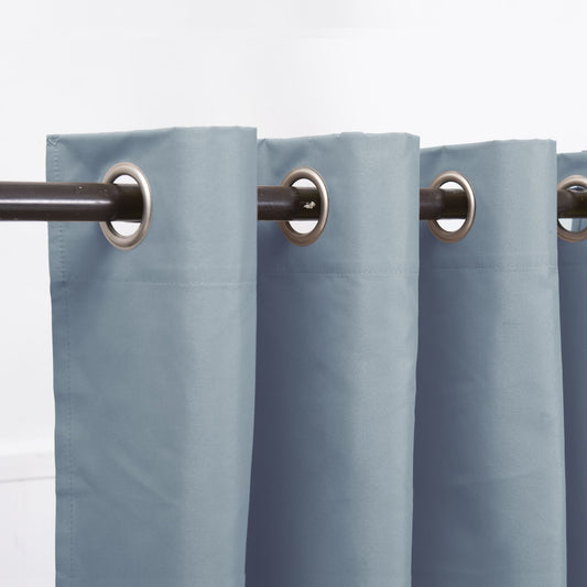 Set Cortinas Blackout Argolla Galant Celeste