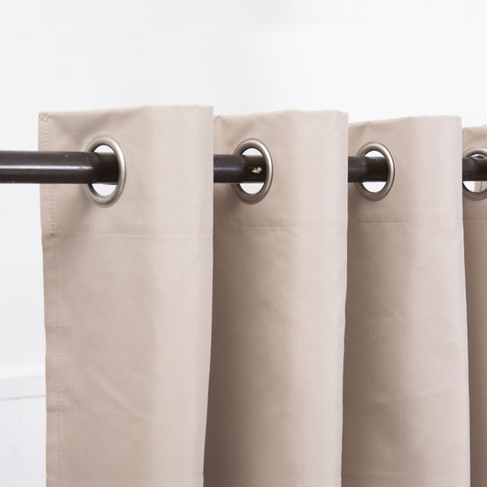 Set Cortinas Blackout Argolla Galant Café