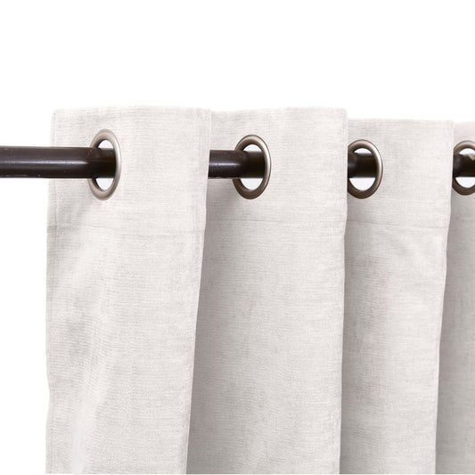 Set Cortinas Blackout Argolla Chenille Crudo