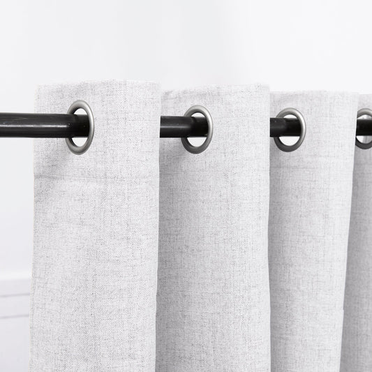 Set Cortinas Blackout Argolla Mink Gris Perla