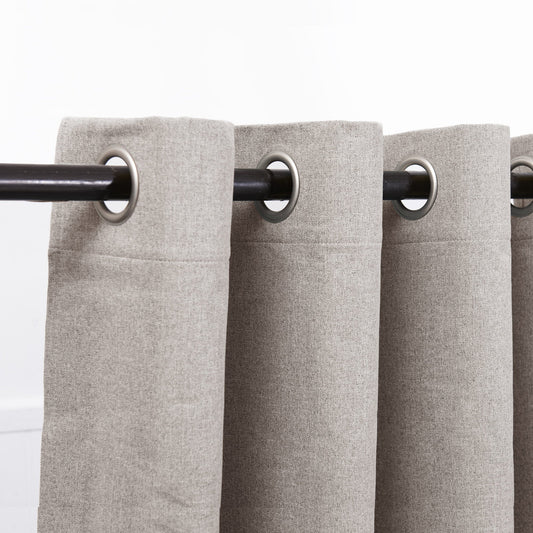 Set Cortinas Blackout Argolla Romana Gris