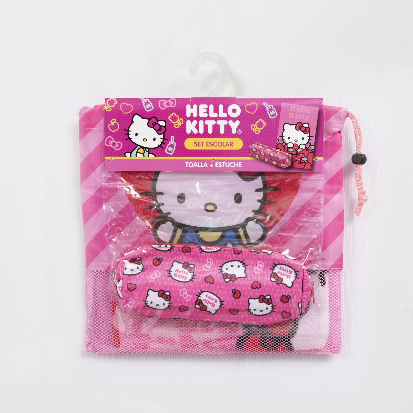 Set Toalla 30x50 cm, Estuche y Bolso Hello Kitty