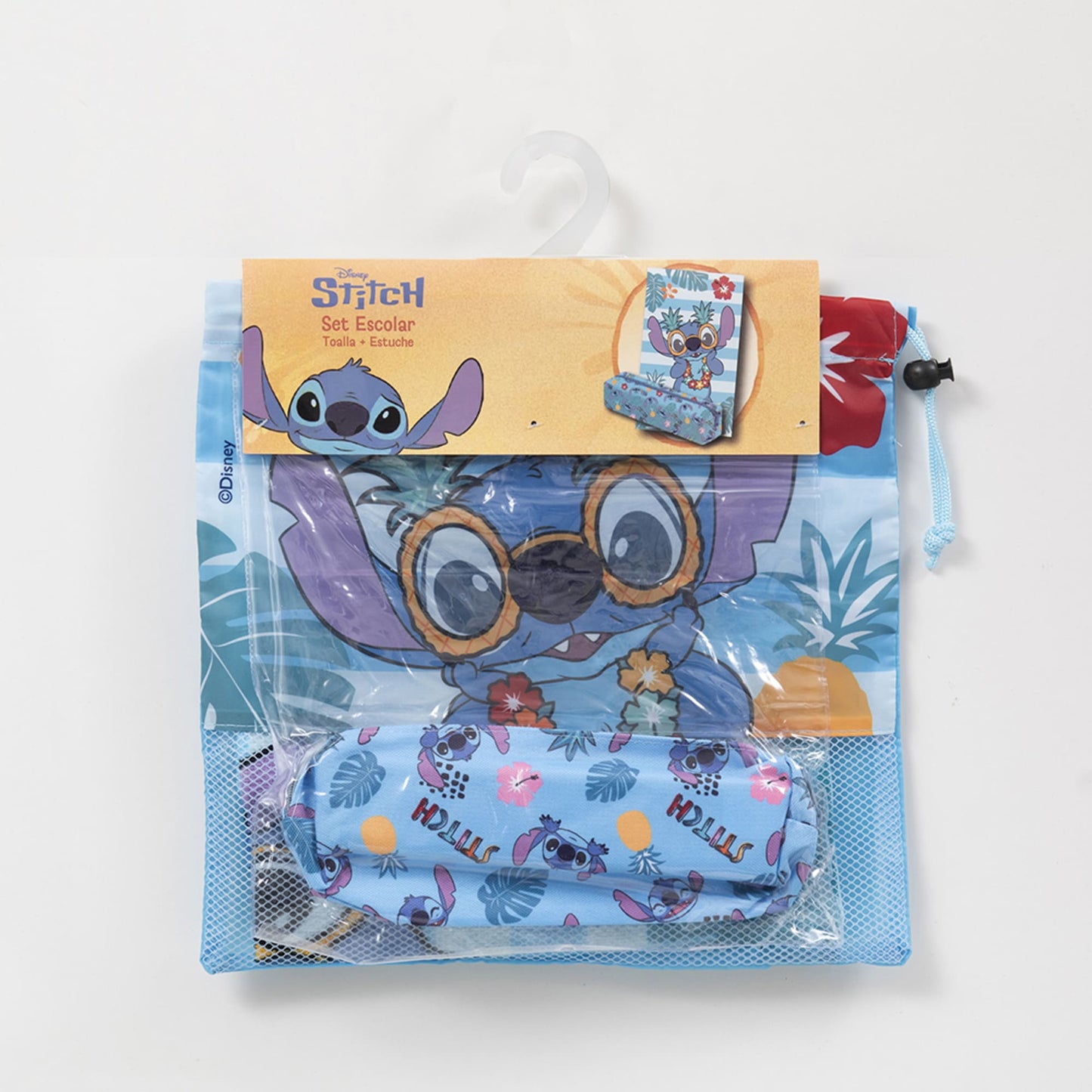 Set Toalla 30x50 cm, Estuche y Bolso Stitch Collar