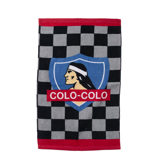 Set Toalla 30x50 cm, Jockey y Bolso Colo-Colo Cuadros