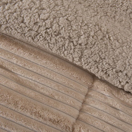 Plumón 1.5 Plazas Corduroy Coral Sherpa Beige