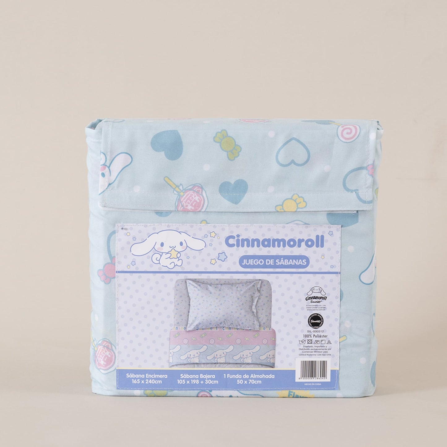 Sábana 1.5 Plazas Microfibra Cinnamoroll Sweets