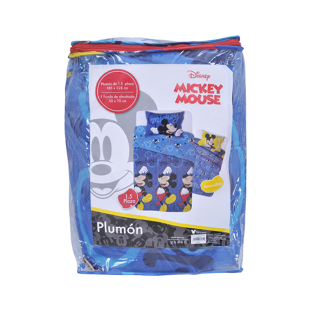 Plumón 1.5 Plazas Mickey azul disney  mashini