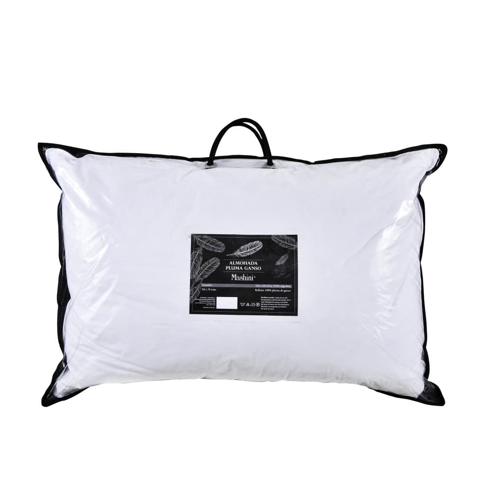 Almohada de Plumas 50x70 color Blanco Mashini